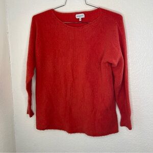 Bianco Blu Womens Orange Alpaka Wool Blend Long Sleeve Knit Sweater Small Italy
